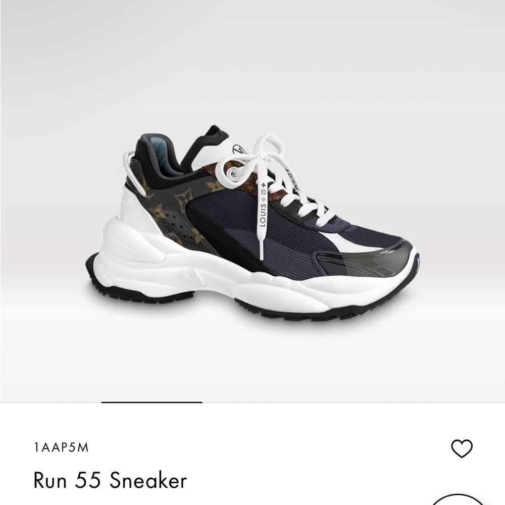 Louis Vuitton Black and White Run 55 Sneakers